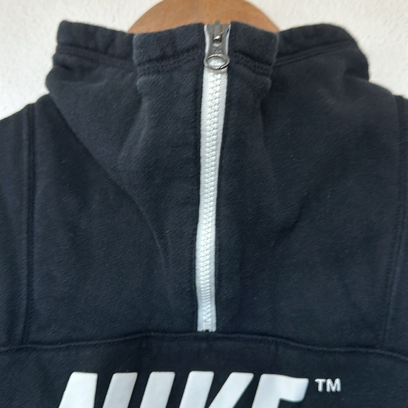 Women’s Nike sportswear half zip pullover sweatshirt with slit pockets Med Black - Picture 6 of 9